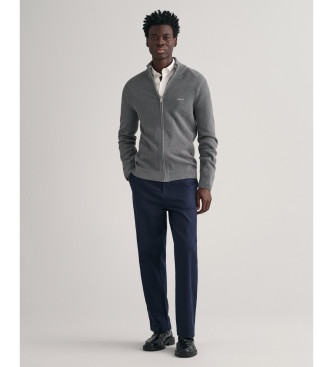 Gant Cardigan gris  fermeture clair