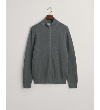 Gant Cardigan gris  fermeture clair