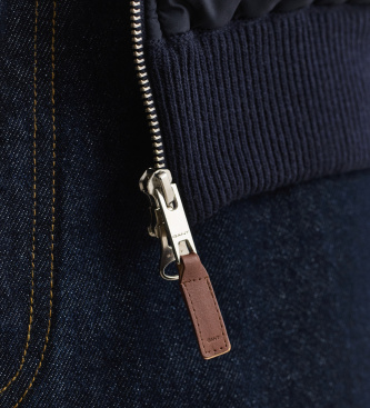 Gant Hybride vest met rits, marineblauw