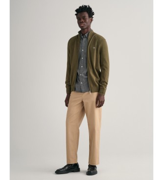 Gant Crdigan con cremallera Casual verde