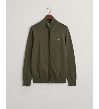 Gant Zip cardigan Casual green