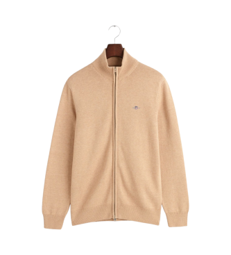 Gant Cardigan med lynls Casual beige