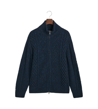 Gant Strikket cardigan med marinebl lynls