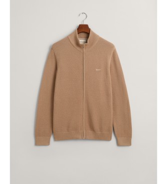 Gant Brown zip cardigan