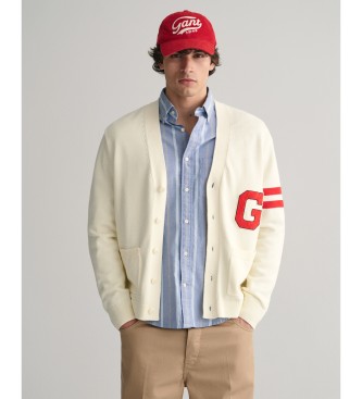 Gant Crdigan Varsity blanco