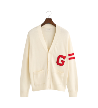 Gant Crdigan Varsity blanco