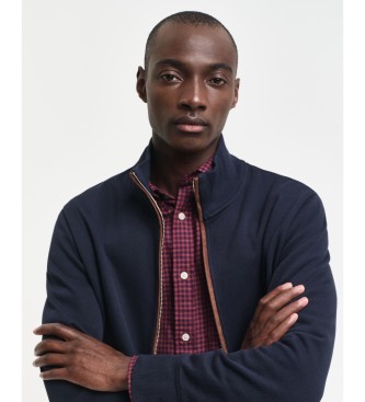 Gant Sacker Rib Zip Cardigan Navy