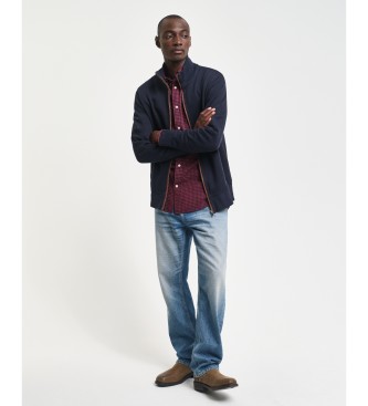 Gant Sacker Rib Zip Cardigan Navy