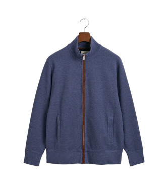 Gant Cardigan con zip a coste Sacker Blu scuro