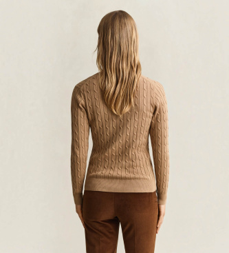 Gant Beige cable-knit cardigan
