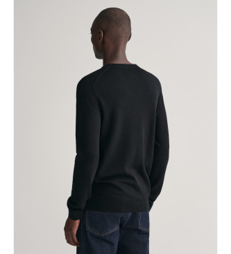 Gant Pullover aus Merinowolle Extrafein schwarz