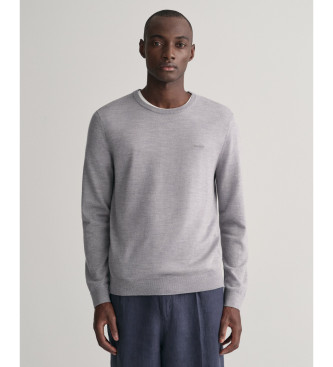 Gant Merino Wool Extra Fine Sweater grey