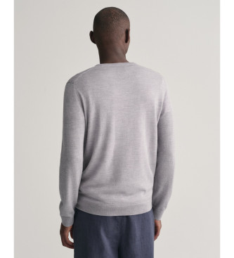 Gant Pullover aus Merinowolle Extrafein grau