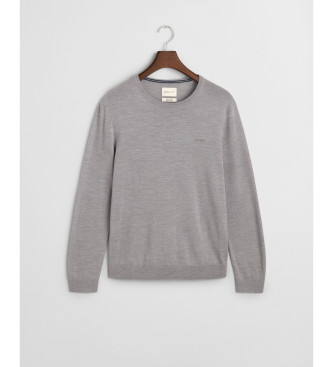 Gant Merino Wool Extra Fine Sweater grey