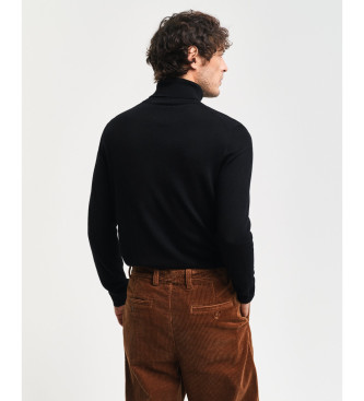 Gant Maglia in lana merino extrafine con collo alto nero