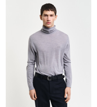 Gant Maglia in lana merino extrafine con collo alto grigio