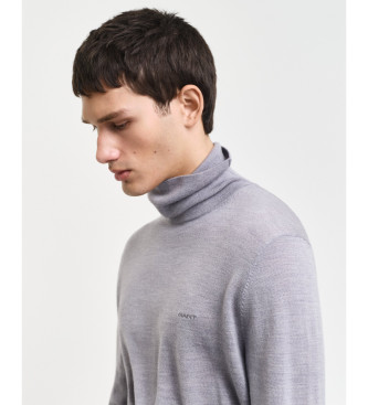 Gant Maglia in lana merino extrafine con collo alto grigio