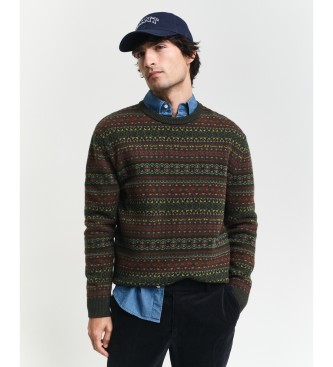 Gant Jersey Fair Isle verde