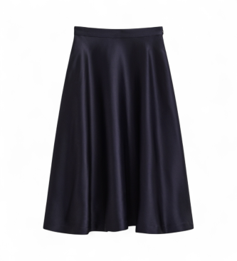 Gant Satijnen rok met marine volume