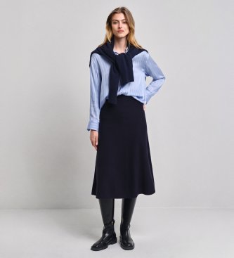Gant Jupe en laine de mouton marine