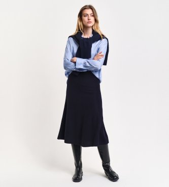 Gant Jupe en laine de mouton marine