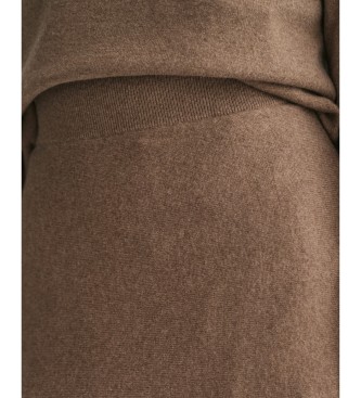 Gant Brązowa spódnica z owczej wełny