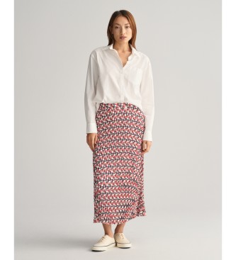 Gant Pleated skirt with multicoloured geometric print