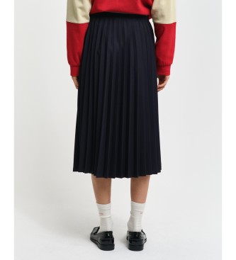 Gant Pleated navy knitted skirt