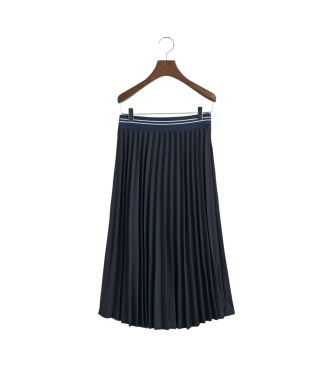 Gant Pleated navy knitted skirt