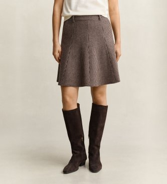 Gant Hahnentritt-Schwingrock taupe