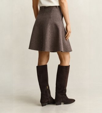 Gant Hahnentritt-Schwingrock taupe