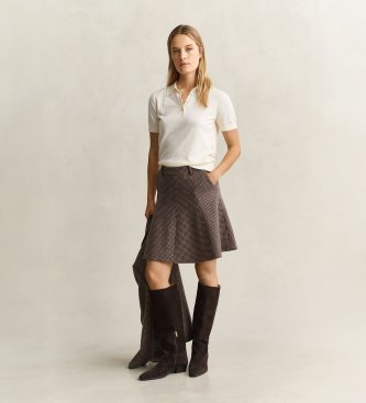 Gant Hahnentritt-Schwingrock taupe