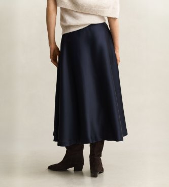 Gant Satijnen rok met marine volume