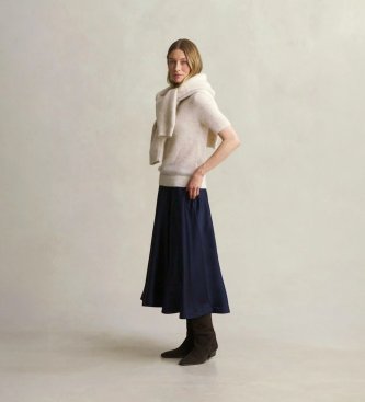 Gant Satijnen rok met marine volume