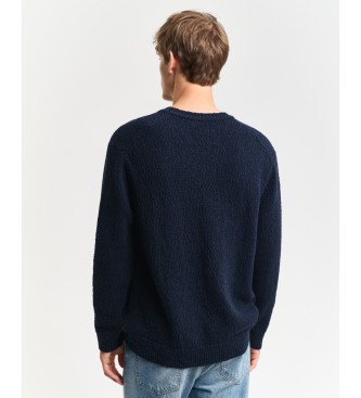 Gant Navy flag intarsia crew neck jumper