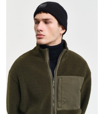 Gant Omkeerbare fleece met rits, groen