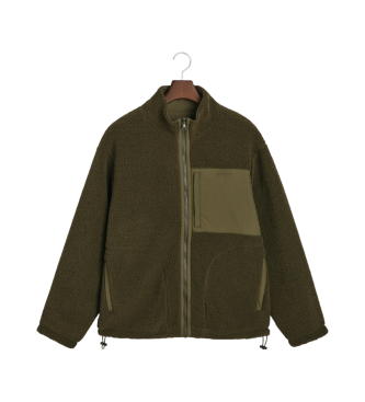 Gant Wendbares Fleece mit Reiverschluss, grn