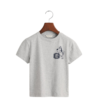 Gant T-shirt avec imprim chien et G gris