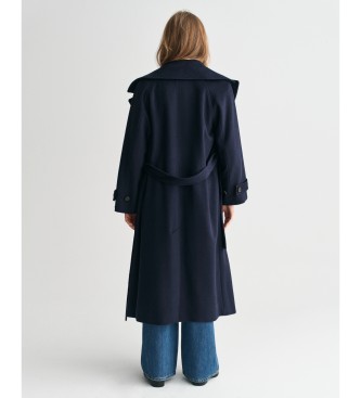 Gant Trench in lana blu scuro