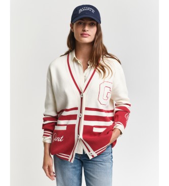 Gant Crdigan Varsity blanco 