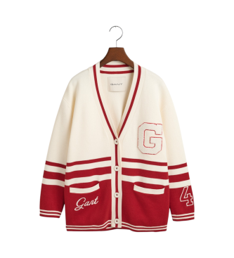 Gant Crdigan Varsity blanco 