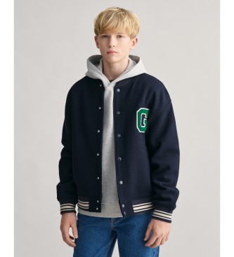 Gant Varsity Jacket in navy Teens wool