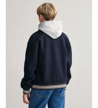 Gant Varsity Jacket in navy Teens wool