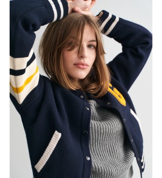 Gant Casaco de malha Varsity Navy