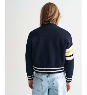 Gant Navy Varsity strikket jakke