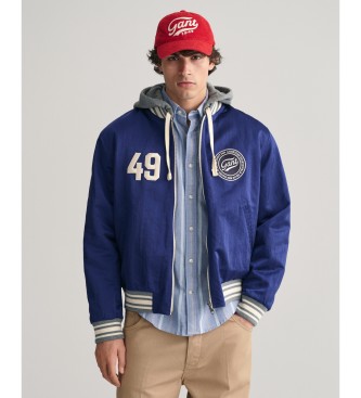 Gant Reverzibilna jakna Varsity Jacket mornarsko modra, siva