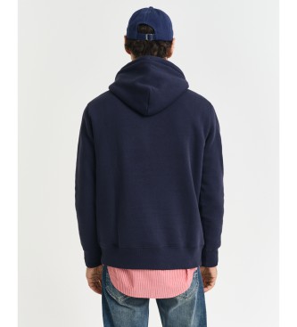Gant Zimski šport Grafična majica z napisom Navy