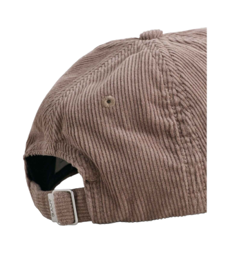 Gant Casquette bouclier en velours ctel marron