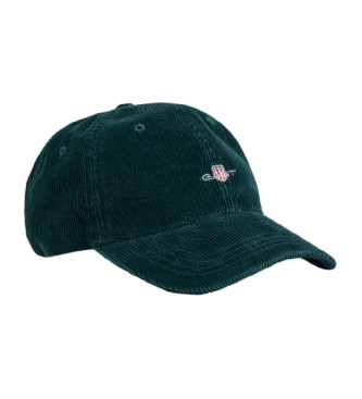 Gant Sztruksowa czapka z tarczą zielona