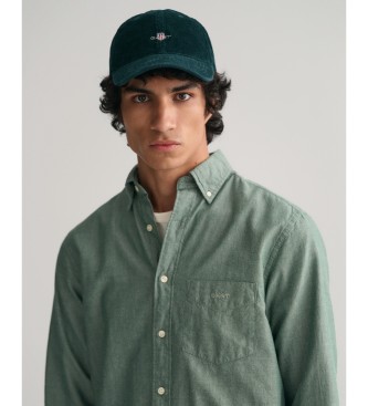 Gant Sztruksowa czapka z tarczą zielona